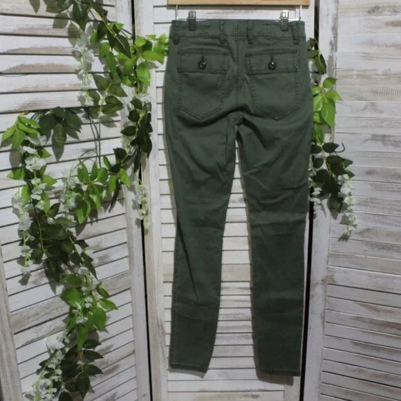 Cabi The Quest Skinny Ankle Olive Green pants (812) - Picture 5 of 10